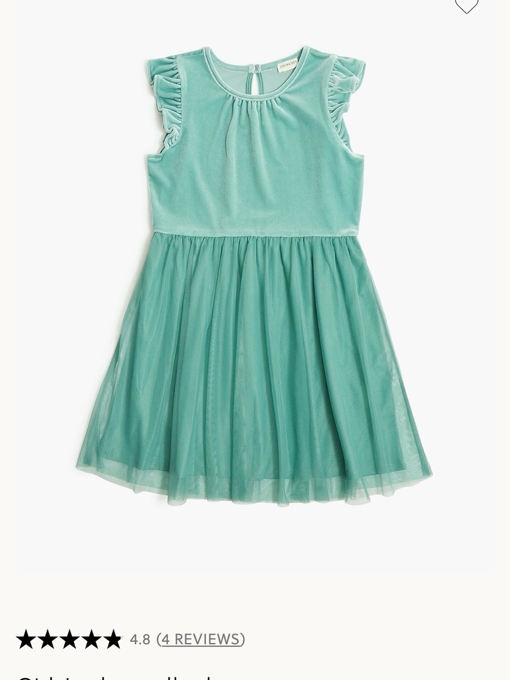 Crewcuts Girls’ Velvet + Tulle Dress 👗